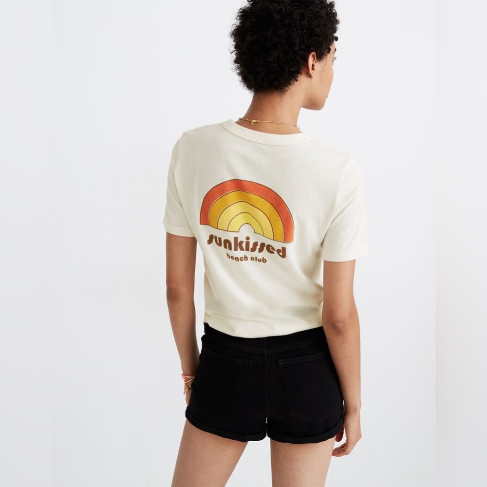 Madewell Sunkissed Beach Club Graphic Tomboy Tee. Size x-small